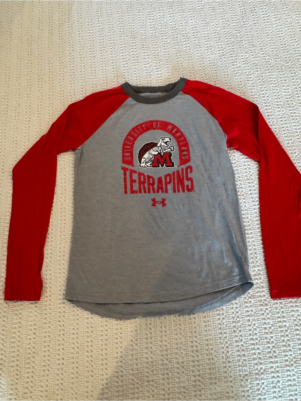 Under Armour Maryland Terrapins Long Sleeve Shirt Boys YXL